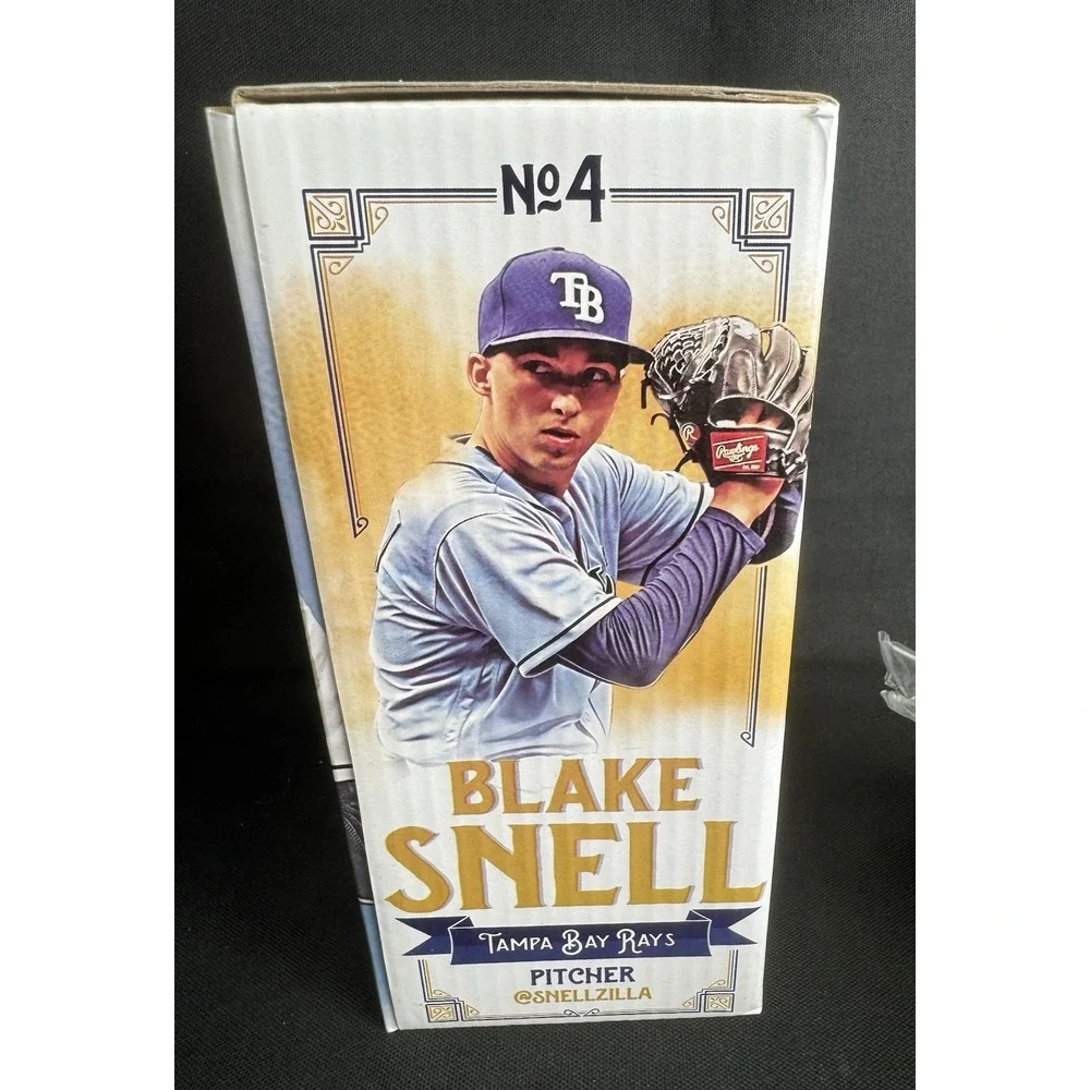 MLB Tampa Bay Rays Blake Snell Bobblehead & Chris Archer #22 Signed Pillow
